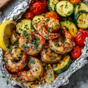 Flavorful Garlic Butter Shrimp Foil Packets Easy Healthy Dinner Recipe