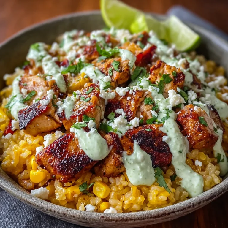Flavorful Mexican Street Corn Chicken Rice Bowl Recipe