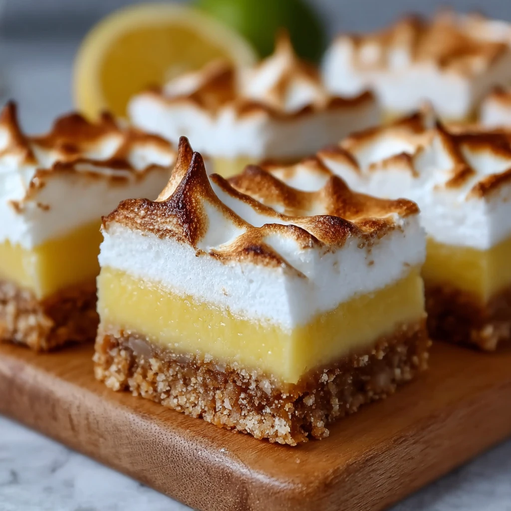 Fluffy Lemon Meringue Pie Bars Recipe Crunchy Graham