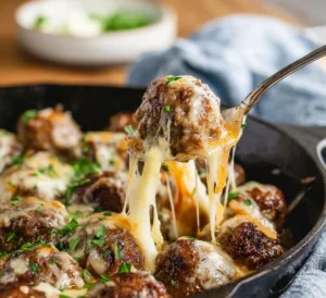 French Onion Meatballs