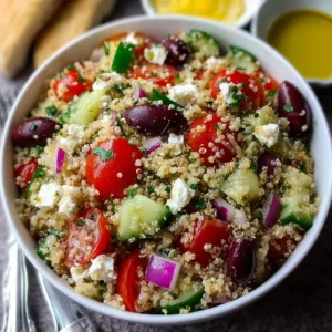 Fresh Mediterranean Quinoa Salad Recipe Easy Homemade Crisp Veggies and Feta