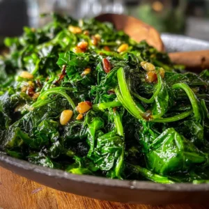Fresh Sautéed Dandelion Greens Recipe with Garlic and Toasted Pine Nuts Made Easy