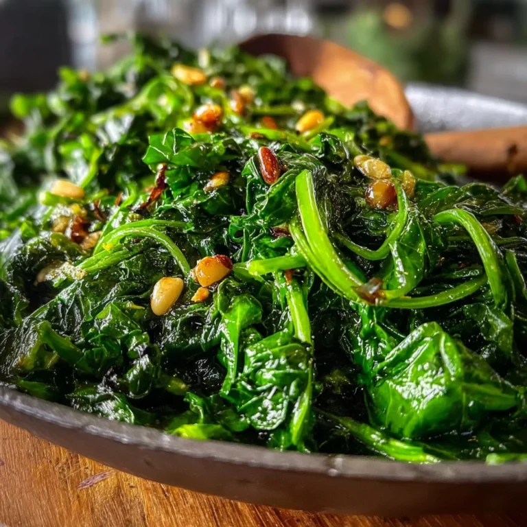 Fresh Sauted Dandelion Greens Recipe Garlic Toasted Pine
