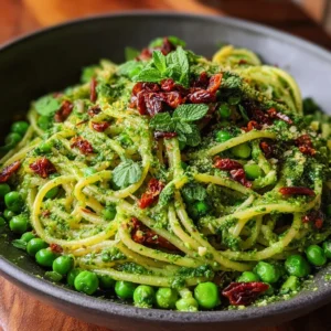 Fresh Spring Pesto Pasta with Peas and Mint Easy Homemade Recipe