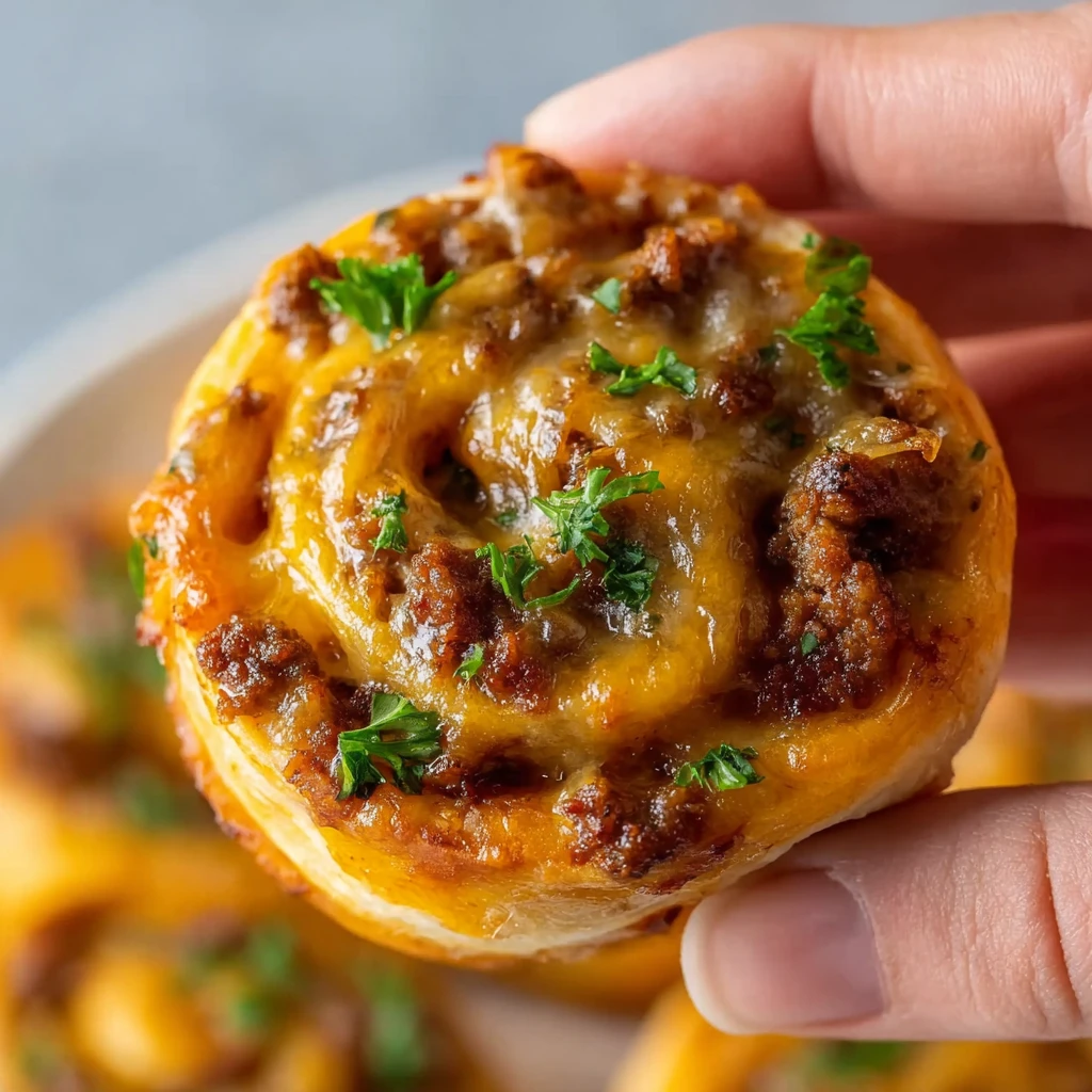 Garlic Butter Cheeseburger Rollups