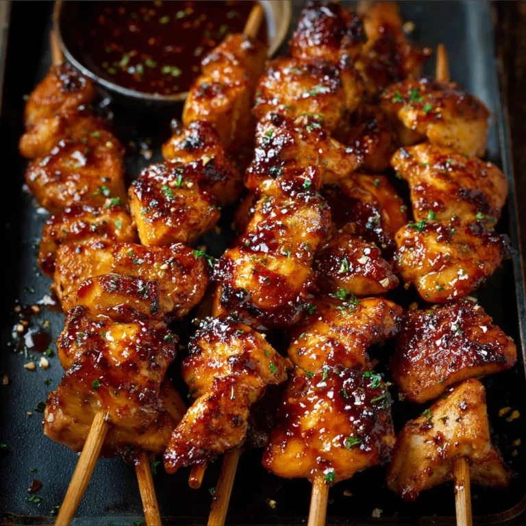 Garlic Chili Chicken Skewers