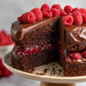 Gluten Free Raspberry Chocolate Cake