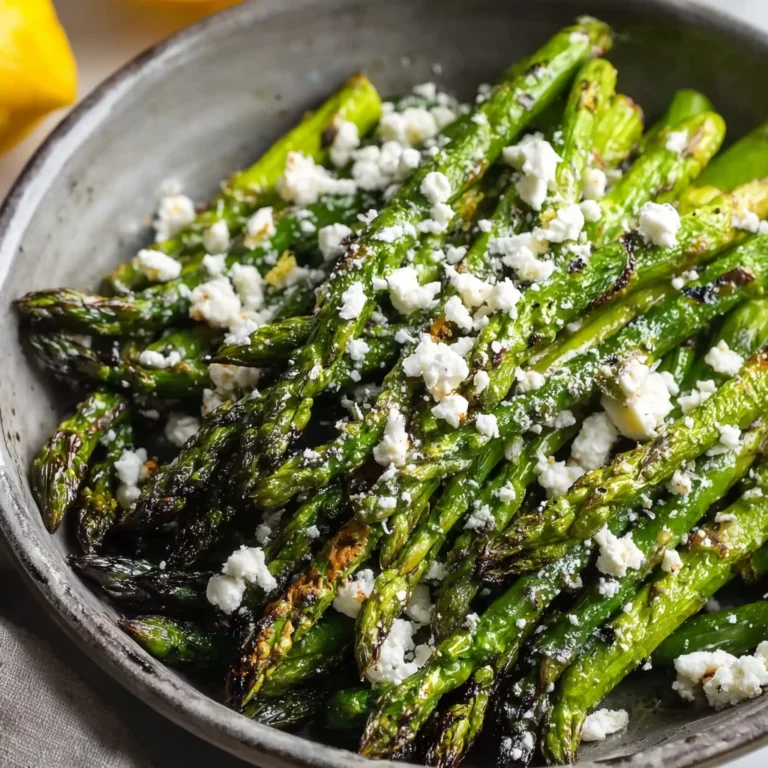 Grilled Asparagus Lemon Feta