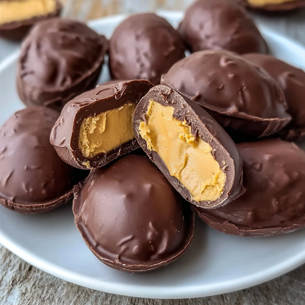 Irresistible Peanut Butter Eggs Recipe Homemade Chocolate Shell