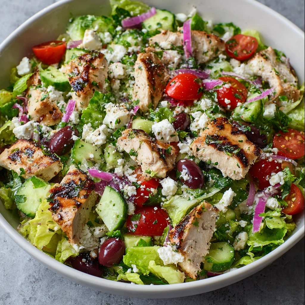 Mediterranean Chicken Chopped Salad