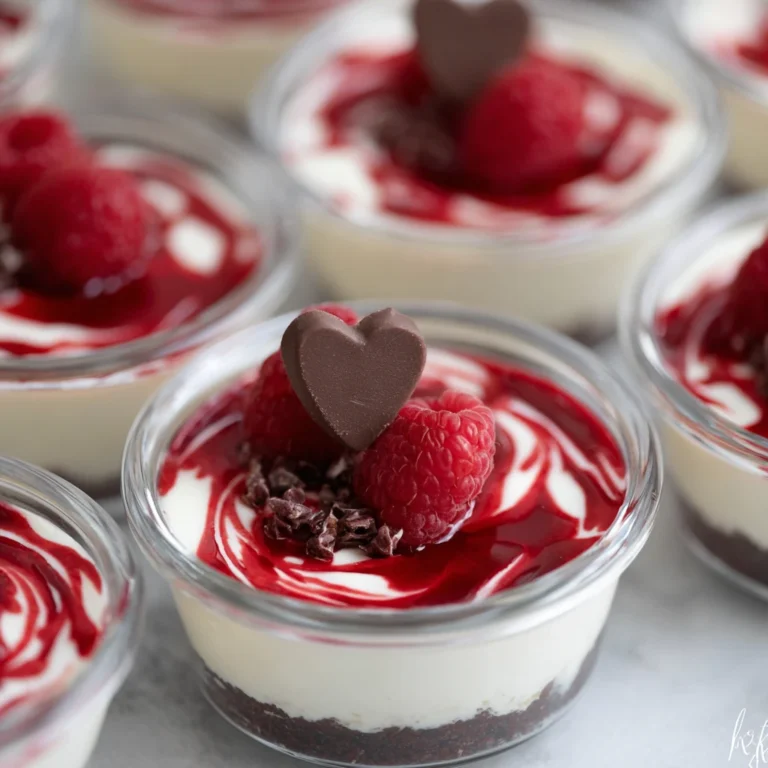 Nobake Chocolate Raspberry Cheesecakes