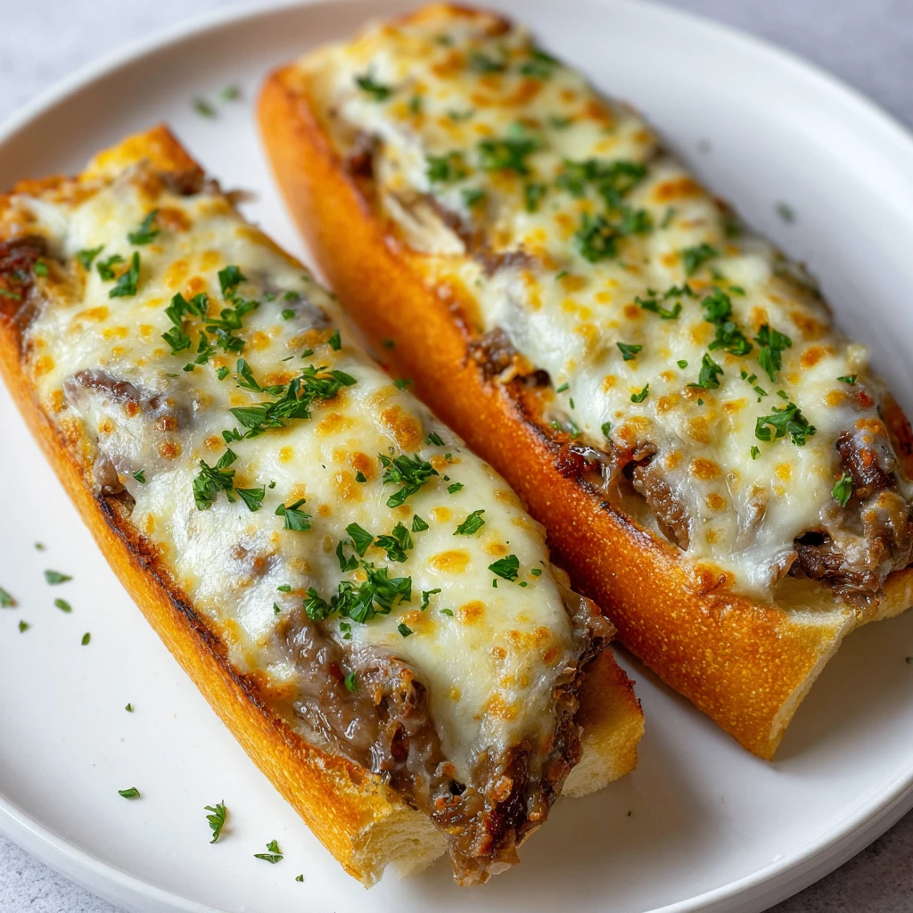 Philly Cheesesteak Garlic Bread