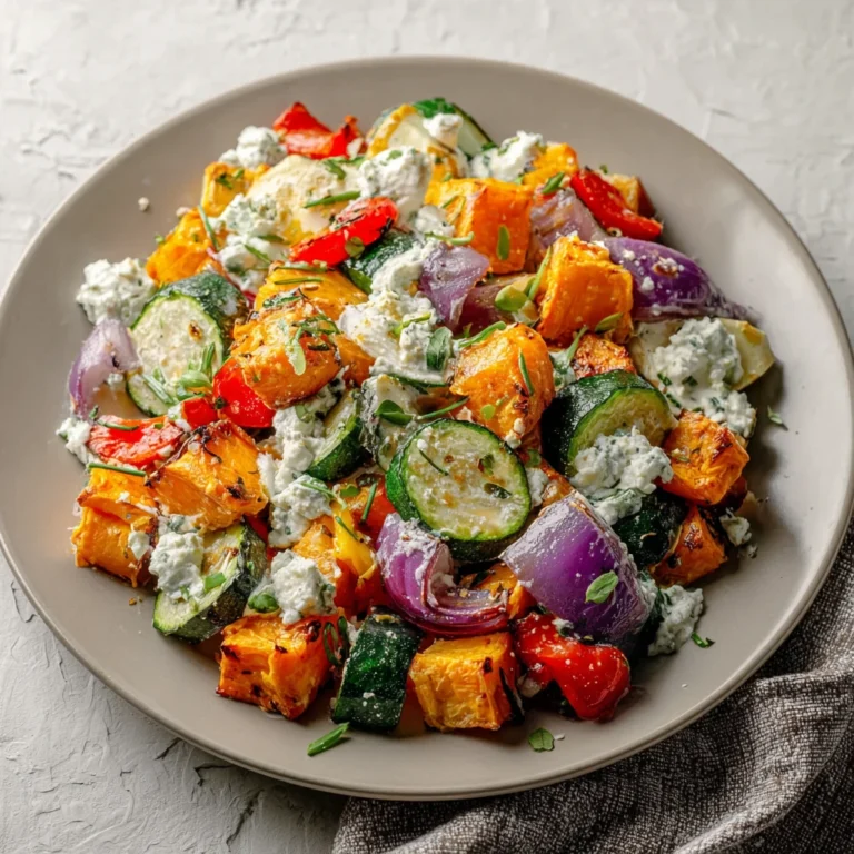 Roasted Veggie Whipped Cheese Salad Warm Creamy Comfortstyle