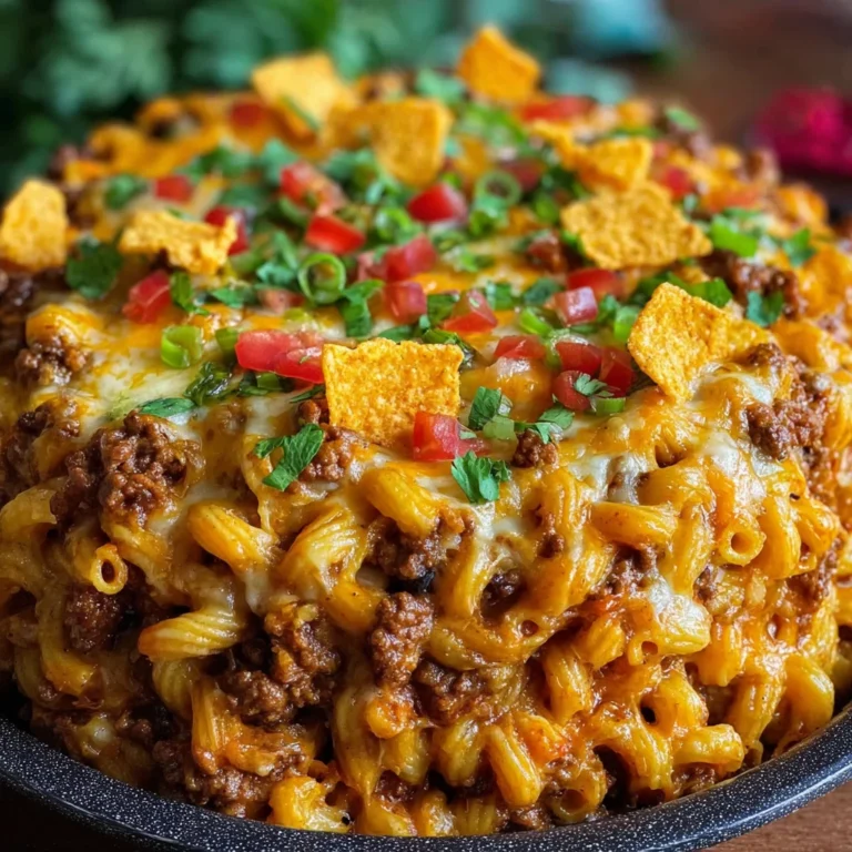Savory Taco Pasta Bake Recipe Crunchy Doritos Topping