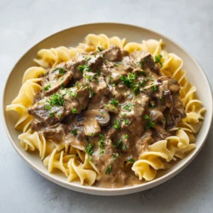 Slow Cooker Beef Stroganoff