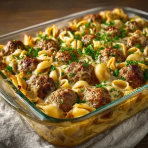 Swedish Meatball Pasta Bake Recipe