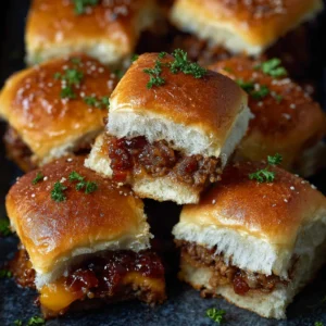 Bacon Jam Cheeseburger Sliders