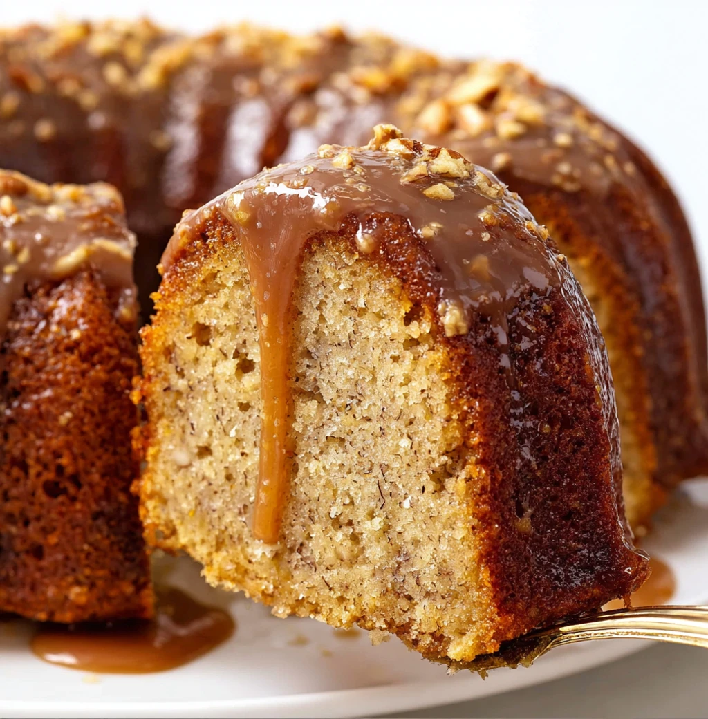 Banana Bundt Cake Brown Sugar Glaze