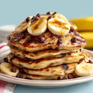 Banana Chocolate Chip Pancakes