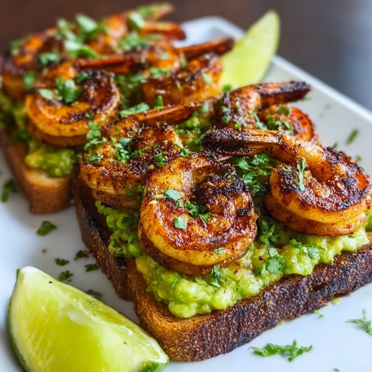 Blackened Shrimp Avocado Toast