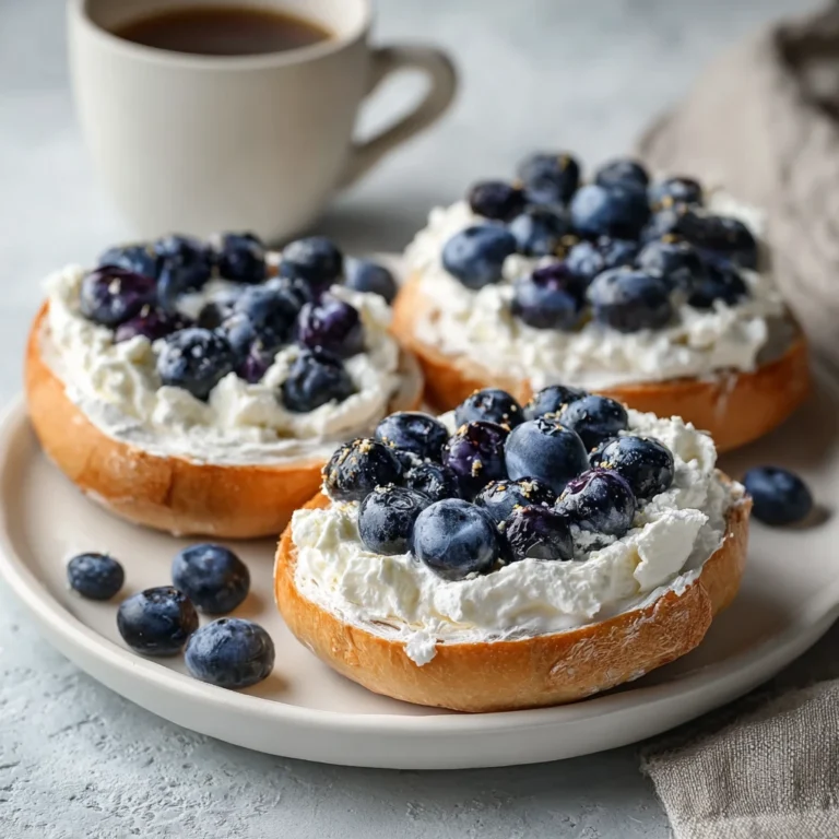 Blueberry Cottage Cheese Protein Bagels Healthy Tasty