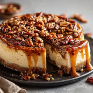 Bourbon Pecan Pie Cheesecake