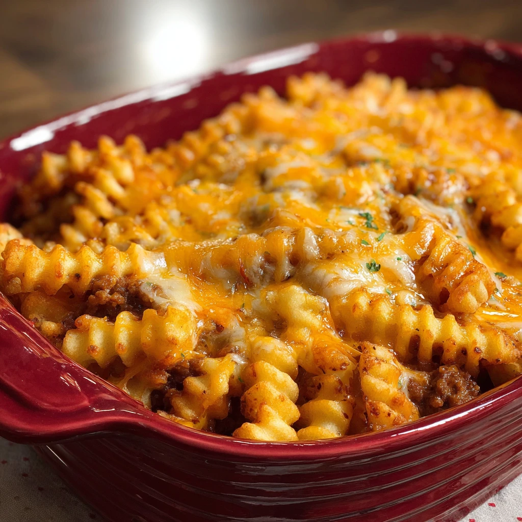 Cheeseburger French Fry Casserole