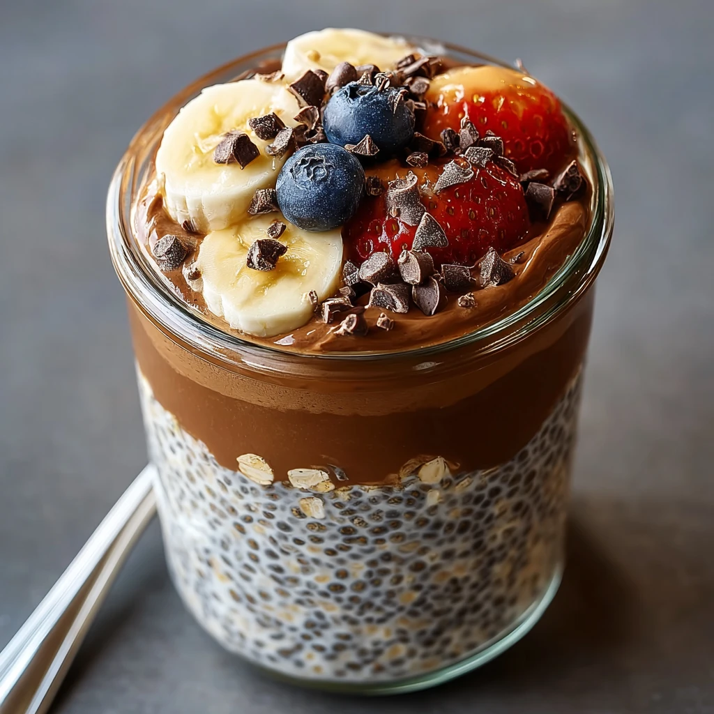 Chocolate Peanut Butter Overnight Oats
