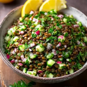 Classic Lebanese Lentil Salad