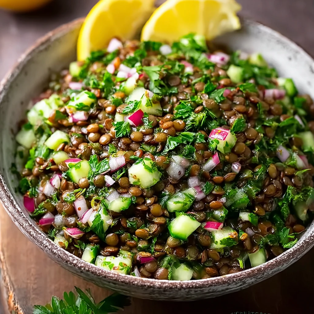 Classic Lebanese Lentil Salad
