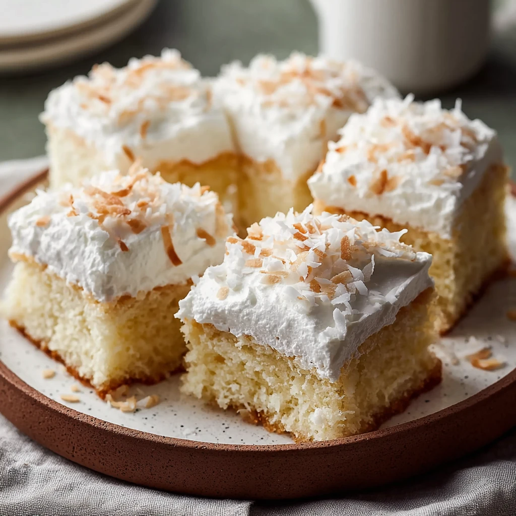Coconut Cream Poke Cake Recipe Moist Tropical Dessert
