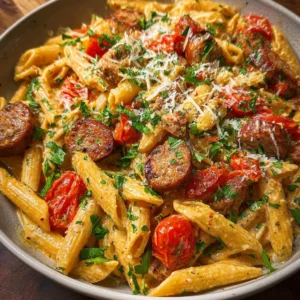 Creamy Cajun Sausage Pasta