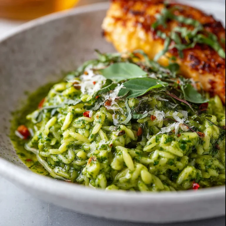 Creamy Pesto Orzo