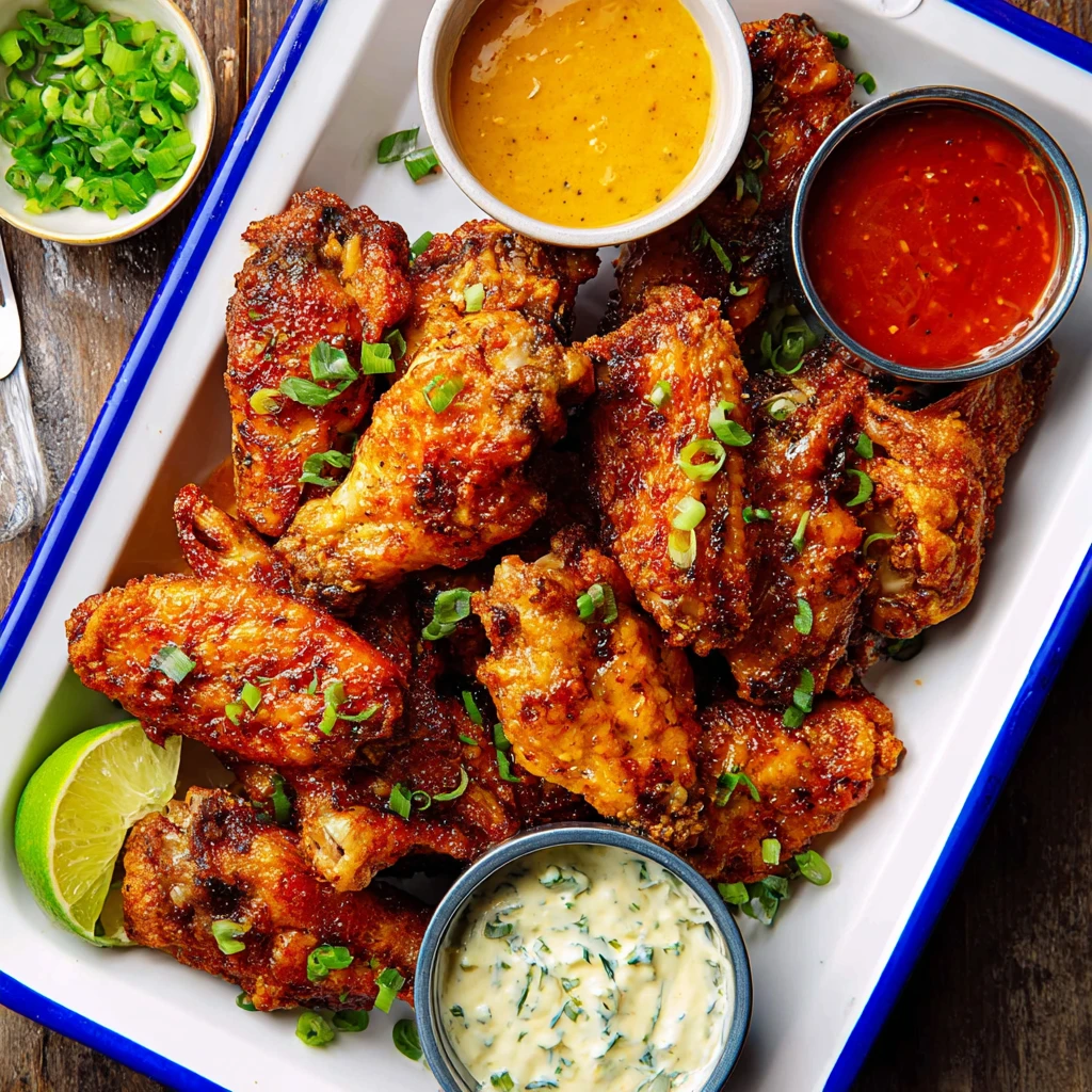 Crispy Baked Chicken Wings Sauces