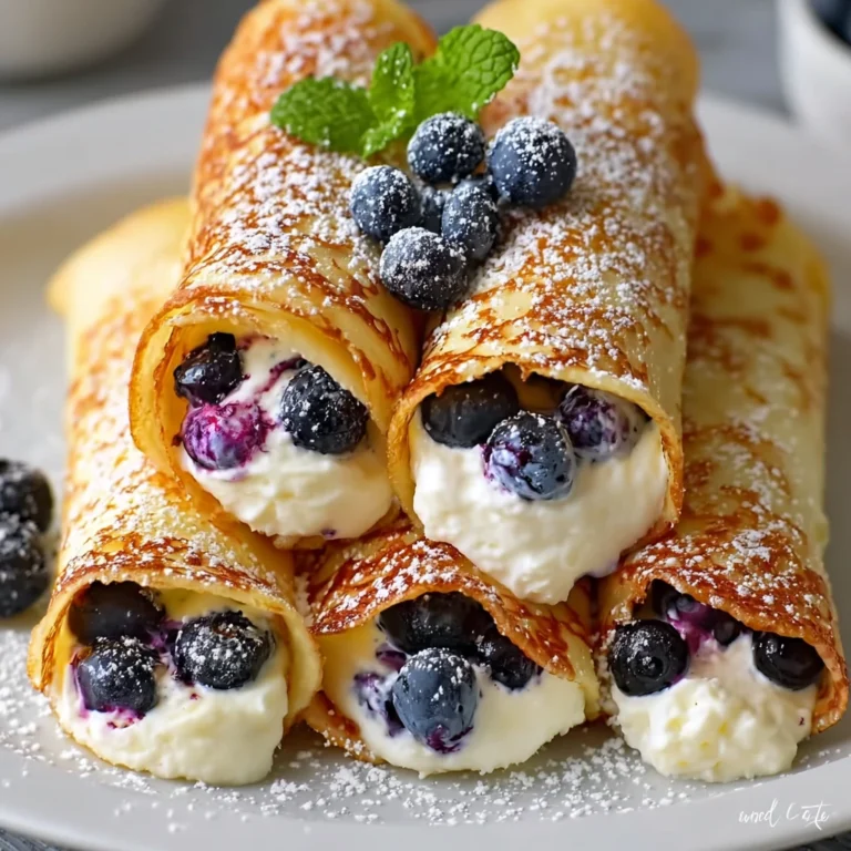 Crispy Keto Blueberry Cream Cheese Rollups Low Carb