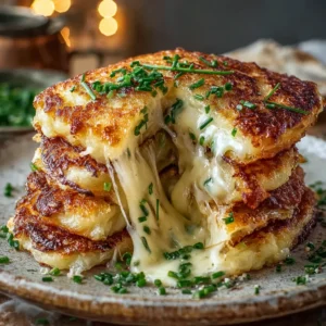 Crispy Potato Cheese Pancakes