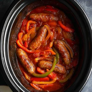 Crock Pot Sausage and Peppers