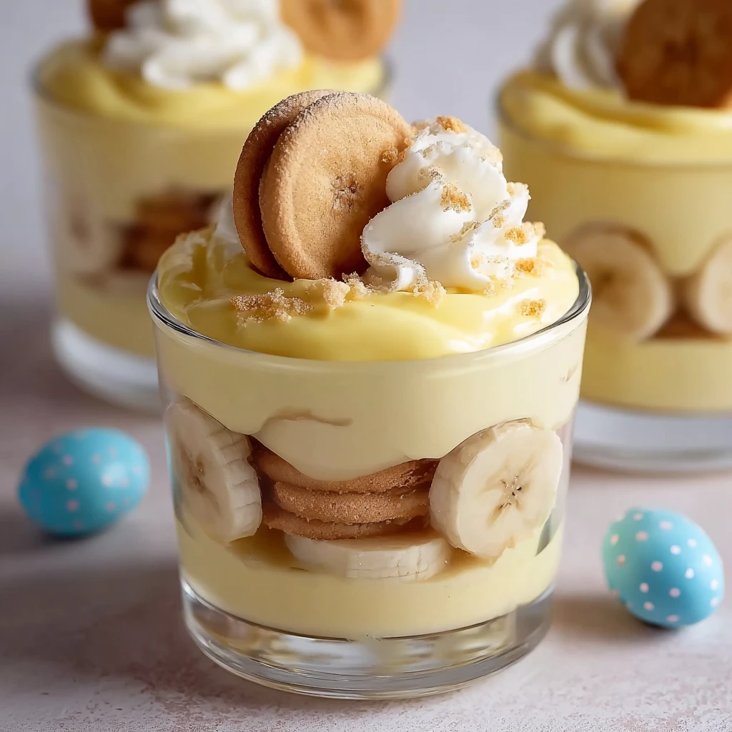 Easter Banana Pudding Cups