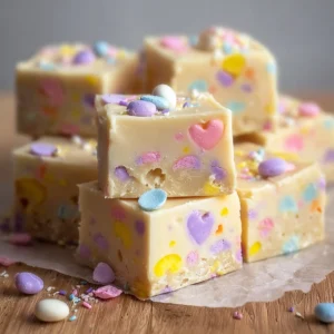 Easter White Chocolate Candy Fudge