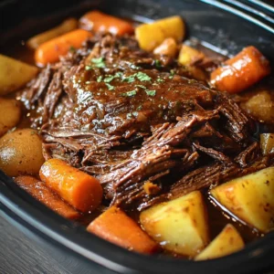 Easy 3 Packet Slow Cooker Pot Roast