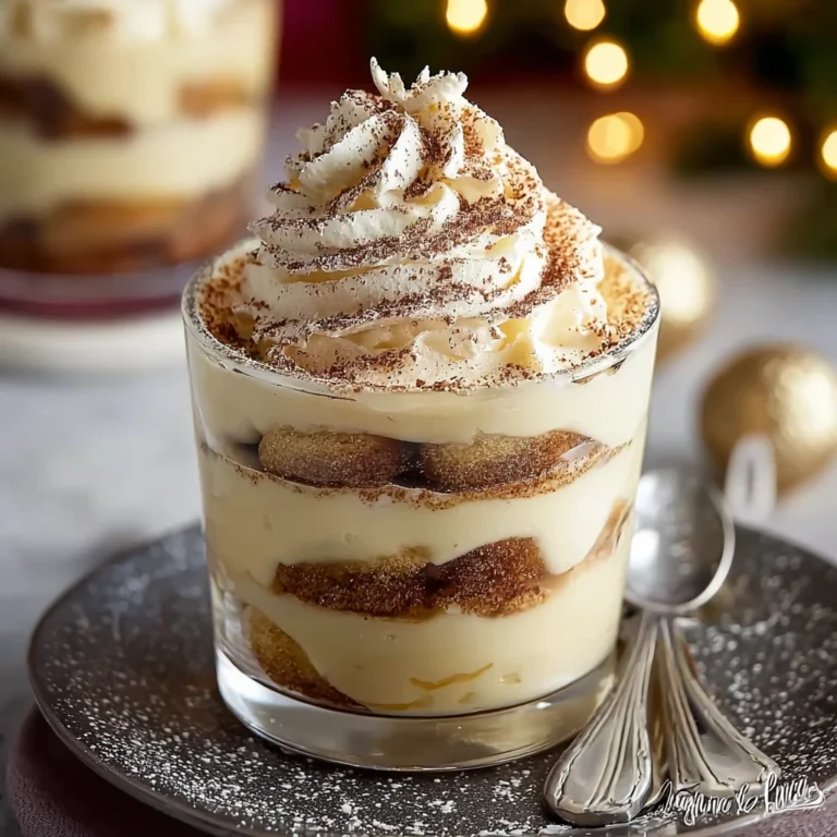 Eggnog Tiramisu Cups Nobake Holiday Dessert