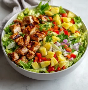 Hawaiian BBQ Chicken Salad: Sweet & Smoky Island Flavor