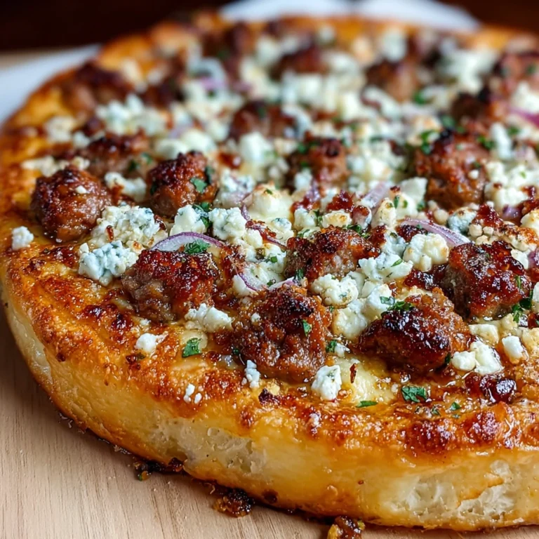 Hot Sausage Feta Honey Pizza