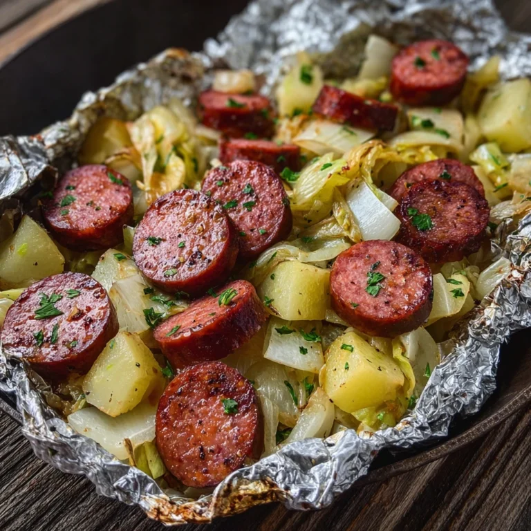 Kielbasa Cabbage Foil Packs
