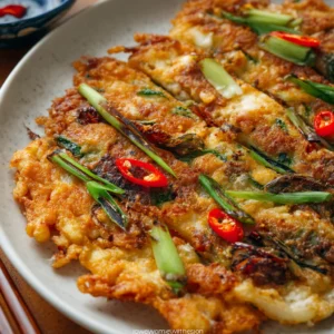 Korean Seafood Pancake (Haemul Pajeon)