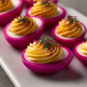 Pink Deviled Eggs