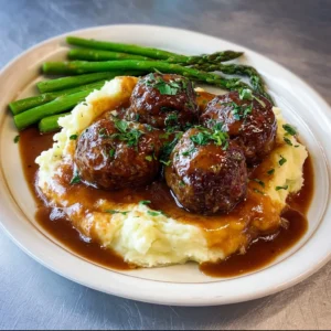 Salisbury Steak Meatballs with Asparagus: Amazing 10-Step Comfort