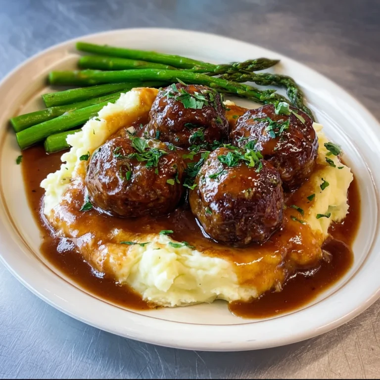 Salisbury Steak Meatballs Asparagus Amazing 10step Comfort