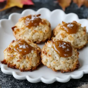 Salted Caramel Coconut Thumbprints