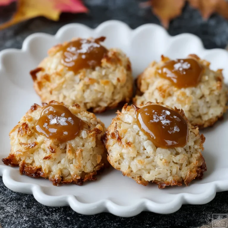 Salted Caramel Coconut Thumbprints